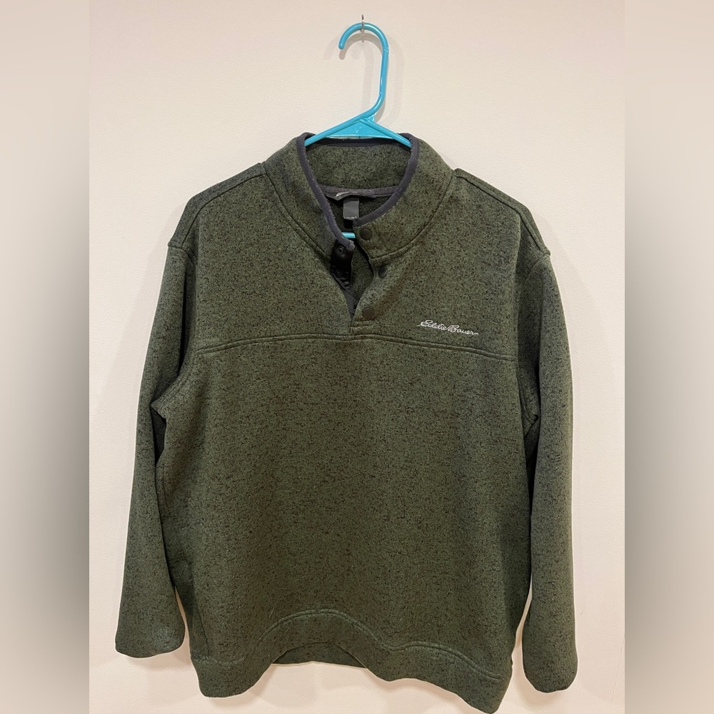 Eddie Bauer Forest Green Fleece Pullover